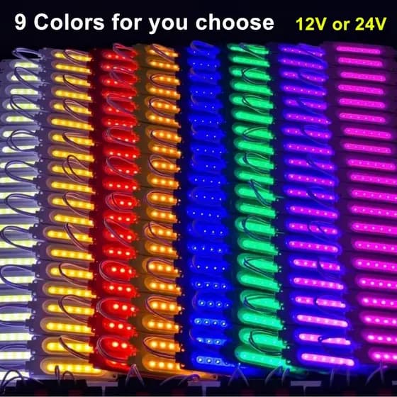 5/10/20 pcs Módulo COB 12V Triciclos Decoração Iluminação Rosa Roxo Gelo Azul Verde Vermelho Branco 24V LED Luz Marcador