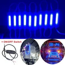 Luzes De Módulo LED De Caminhão 12V/24V Com Interruptor ON/OFF Para Grade , Saia Lateral , Defletor De Porta E Vento , T