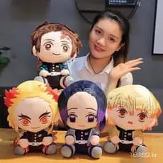TESSO Agatsuma Zenitsu Kamado Nezuko Boneco De Pelúcia Anime Bonecos Tanjirou Brinquedos Demon Slayer