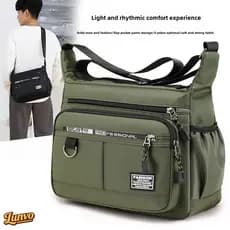 Grande capacidade bolsa de ombro mochila resistente impermeável Nylon saco de masculino crossbody