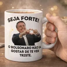 Caneca Bolsonaro Engraçada Presente Decoração Café Trabalho