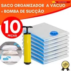 Kit Saco A Vácuo Grande Organizador Edredom Coberto Mala Roupa Viagem De Cama com Bomba Manual Tamanho Grande