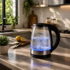 Chaleira Elétrica Vidro Resistente 2L 1200W Com LED Desligamento Automático 110V-220V