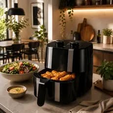 Air Fryer 3,4L 1400W Fritadeira Elétrica Timer 60 Min Sem Óleo Temperatura Até 200°C 110V e 220V