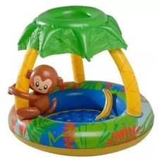 Piscina Inflável Infantil Com Cobertura Macaquinho 53 Litros