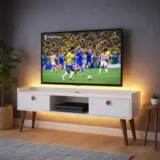 Rack TV Com 2 Portas Apardor Suspenso Com Pés Painel para Penteadeira Armario 32 Polegadas