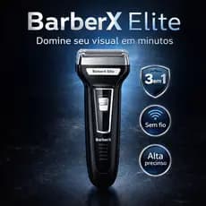 Aparador de Barba 3 em 1 Profissional Sem Fio Recarregável BarberX Elite Máquina de Cortar Cabelo barba Nariz e Bivolt