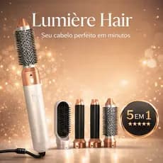 Escova Secadora 5 em 1 Profissional Lumière Hair Pro 5X Alisa Seca Modela Anti Frizz 220V