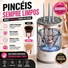 Limpador de Pincéis Maquiagem Elétrico Automático Limpeza Rápida Profissional Portátil
