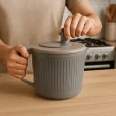 Seca Salada Manual 2,5L Não Molha Folhas Seca Rápido Sem Bagunça Cozinha Prático