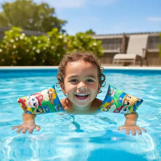 Boia de Braço Patrulha Canina Infantil Inflável para Piscina e Praia Diversão para Crianças
