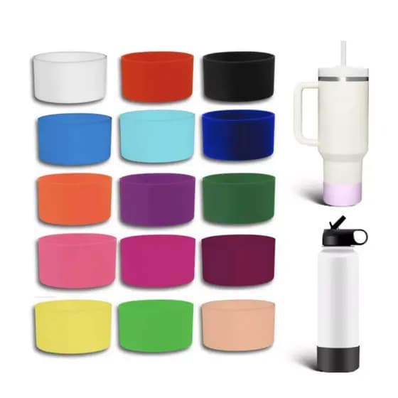 Protetor de Silicone Cores Sortidas Para Garrafa Térmica 6 cm NÃO ACOMPANHA GARRAFA