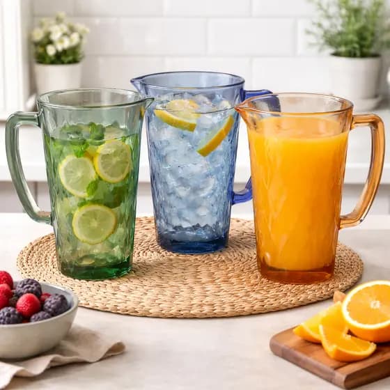 Jarra Diamont Vidro 1200ml – Perfeita para Suco, Água e Mesa Posta
