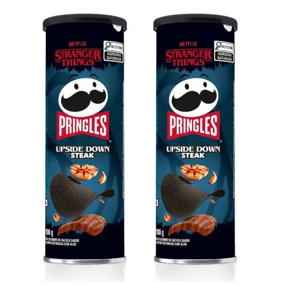 Combo Batata Pringles Stranger Things Netflix Batatas Steak 200g