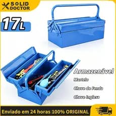 Solid Doctor Caixa de Ferramentas 17L com Organização Multicamadas e 5 Gavetas em Aço Reforçado