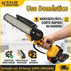 Solid Doctor Serra Elétrica Portátil e Motosserra a Bateria 6", Uso Doméstico e Jardinagem, Leve