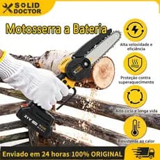 Solid Doctor 21V Electric Chainsaw 2 Rechargeable Bivolt Baterias Moto Serra Mini Com Maleta