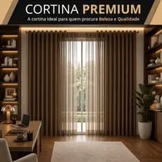 Cortina Sala 6 Metros Grande Quarto 6,00x2,50 Tecido Leve Com Ilhós Varão Elegante Luxo