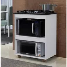 Balcão Cooktop 4 Bocas Turim Kaiki Branco Funcional