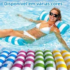 Cama flutuante inflável Boia Piscina Cama Flutuante Rede Deitado Reclinável Inflável