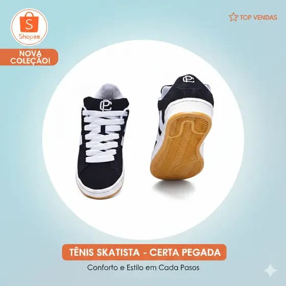 Tênis Casual Super Confortável Sapatênis Skatista Cadarço Campu Promoção Envio Imediato