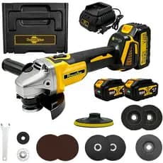 Elétrica Sem Fio Esmerilhadeira Lixadeira Angular 20V Recarregável 2 Baterias Wireless Angle Grinder