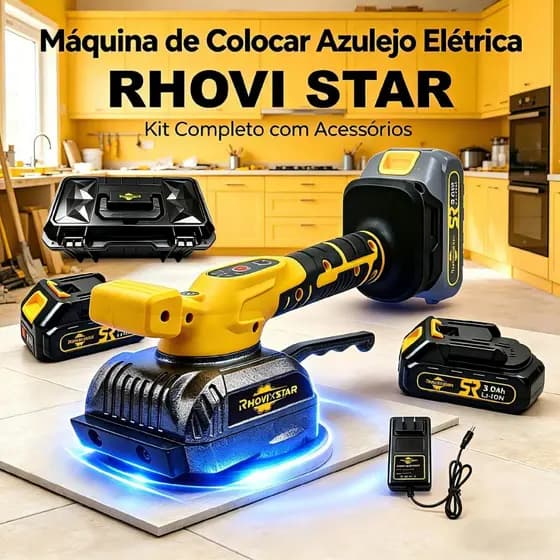 Porcelain Tile Flooring Laying Machine with Suction Cup and Vibration,Máquina de assentar piso,Includes 2 Batteries