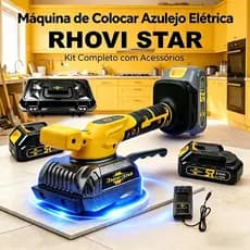 Porcelain Tile Flooring Laying Machine with Suction Cup and Vibration,Máquina de assentar piso,Includes 2 Batteries