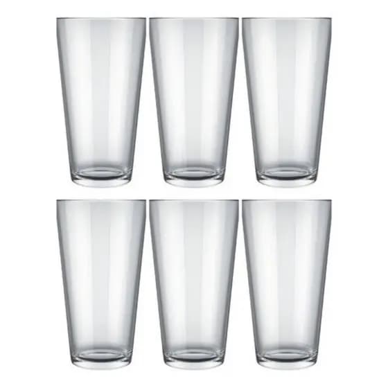 Conjunto 6 Copos Vidro 350ml Multiuso Linha Cairo Nadir Figueiredo Transparente Transparente
