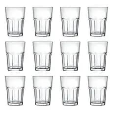 Kit Jogo Conjunto 12 Copos De Vidro Bristol Suco Agua 410ml Transparente
