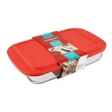 Forma Lasanheira Com Tampa Plástica 5 Litros Marinex Cor Vidro Vidro