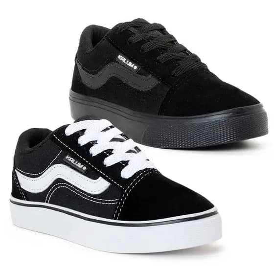 Kit 2 Pares Tenis Infantil Menina Menino Molequinho Skoll Tradicional Escolar