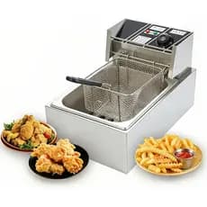 Fritadeira Industrial Elétrica 6-10 Litros 1 Cuba Inox