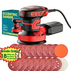 Lixadeira Eletrica Profissional 350w Para Madeira Gesso Parede127/220V Lixadeira Orbital