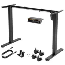 DIY Suporte Mesa Elétrica 75~140cm com Regulagem de Altura Ajustável para Computador Escritório