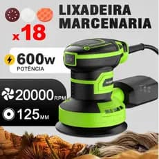 Lixadeira Profissional Orbital 350w 110V/220V Com De Lixa Coletor Inclui 18 lixas grátis