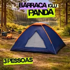 Barraca de Camping Acampamento Panda Iglu 3 Pessoas Tela Mosquiteiro Varetas NANOFLEX Piso Antifúngi