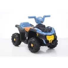 Quadriciclo Elétrico Infantil 6V Azul Com Painel Digital E Faróis Decorativos Estrutura Reforçada