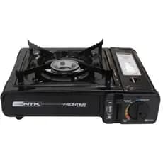 Fogareiro De Mesa Frontier Preto Portátil Com Maleta Camping Piquenique Chama Regulável