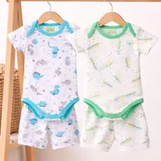 Kit 3 Conjuntos Body Curto Menino 6 Peças Algodão P M G