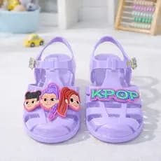 Sandália infantil Meninas  Kpop Femininas Papete Guerreiras Kpop Leve e Confortável Alegre Passeio Escola