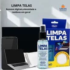 Limpa Telas Start Com Pano Microfibra Composição Segura Para Telas Smartphone TV Notebook Celular Tablet