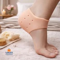 Par de Protetor Para Calcanhar Palmilha Silicone Gel Protecao Ortopedica Contra Dor Cuidado com os Pés Ressecados