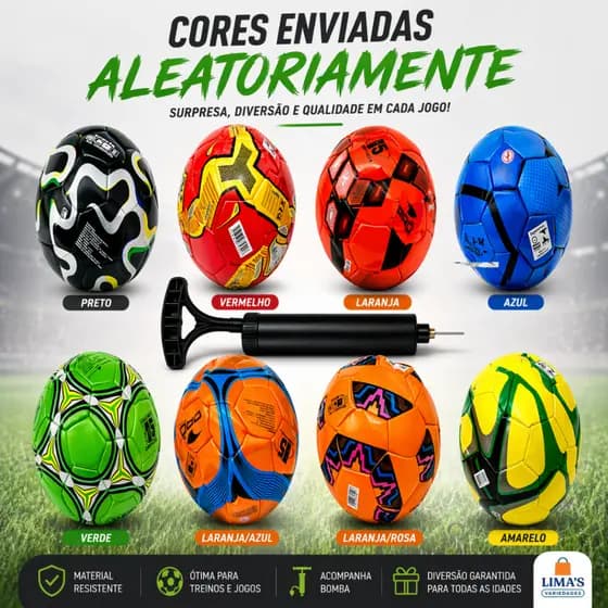 Bola de Futebol + Bomba de Ar Portátil Tamanho Oficial Couro Sintético Campo Costurada Diversão
