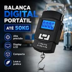 Balança Portátil para Mala Bagagem uso domestico 50kg suspensa digital mala viagem precisão
