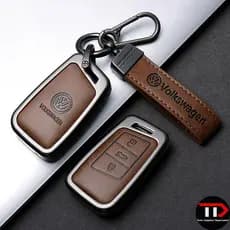 Capa protetora de chave de carro em liga de zinco para Volkswagen, adequada para Magotan, Passat, CC, Sagitar, Bora-Touy