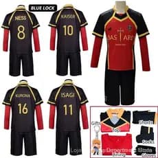 Uniforme de Cosplay Anime Blue Lock Bastard Munchen, Camisa de Futebol Yoichi Isagi Red Ness Kaiser Kurona JHWA para H12