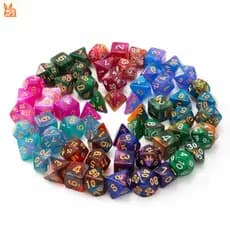 Conjunto de Dados Poliédricos para Jogos - Acessórios de RPG, Materiais de Lazer e Brinquedos de Entretenimento 32411 FT