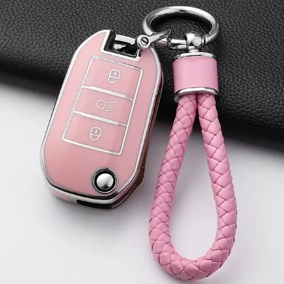 Capa de Chave de Carro 42741TPU para Peugeot 208 301 307 308 508 2008 3008 5008 Citroen Specialist C3 C4 C5 Cactus C6 C8