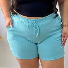 Short Feminino Plus Size Verão Confortável Malha Crepe Premium Zero Transparência – Vista e Ame!